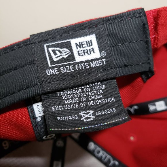 Cleveland Indians Guardians Hat Cap Strap Back Red New Era C Logo MLB Baseball - Picture 10 of 10